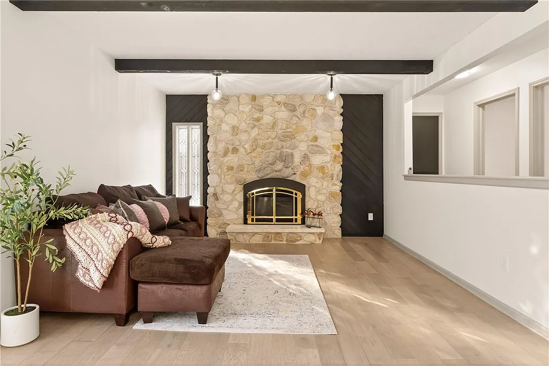 Fireplace room painting project